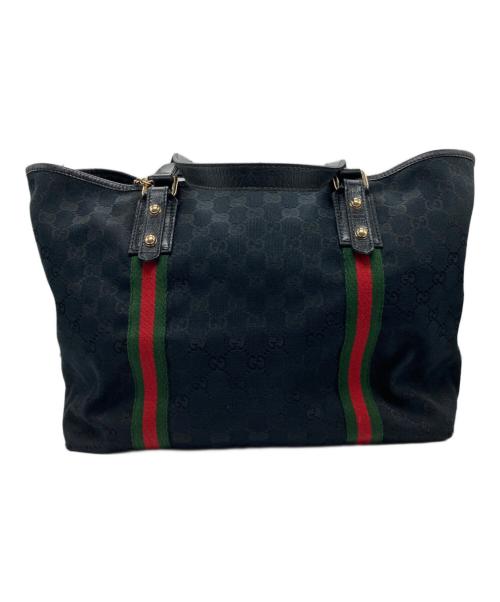GUCCI（グッチ）GUCCI (グッチ) シェリーライントートバッグ ブラックの古着・服飾アイテム
