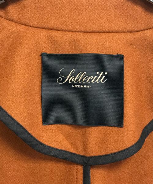SOLLECITI（ソレシティ）SOLLECITI (ソレシティ) ベルテッドコート オレンジ サイズ:46の古着・服飾アイテム