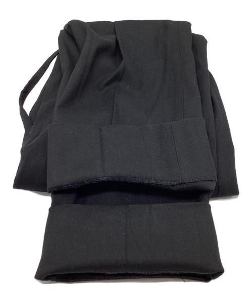 UNITED ARROWS TOKYO（ユナイテッドアローズトウキョウ）UNITED ARROWS TOKYO (ユナイテッドアローズトウキョウ) サイドギャザー 1プリーツ イージーパンツ ブラック サイズ:44 未使用品の古着・服飾アイテム