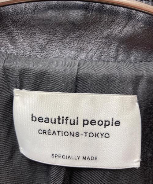 beautiful people（ビューティフルピープル）beautiful people (ビューティフルピープル) vintage leather riders jacket 1000402411 ブラック サイズ:140の古着・服飾アイテム