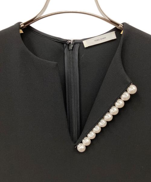 YOKO CHAN（ヨーコチャン）YOKO CHAN (ヨーコチャン) パールノースリーブワンピース ブラック サイズ:38　の古着・服飾アイテム