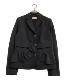 RED VALENTINO（レッドヴァレンティノ）の古着「フリルジャケット」｜ブラック
