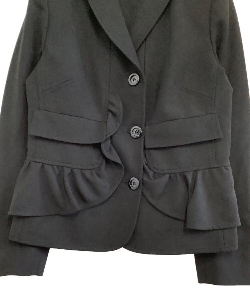 RED VALENTINO（レッドヴァレンティノ）RED VALENTINO (レッドヴァレンティノ) フリルジャケット ブラック サイズ:42の古着・服飾アイテム
