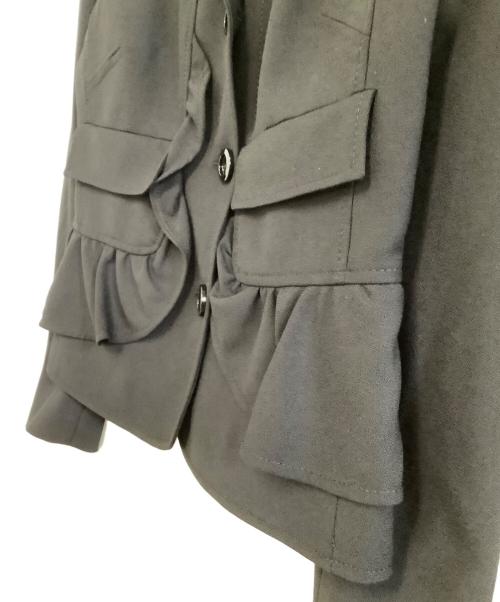 RED VALENTINO（レッドヴァレンティノ）RED VALENTINO (レッドヴァレンティノ) フリルジャケット ブラック サイズ:42の古着・服飾アイテム