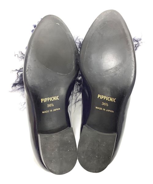 Pippichic（ピッピシック）Pippichic (ピッピシック) Opera-Kalgan furシューズ ネイビー サイズ:36 1/2の古着・服飾アイテム