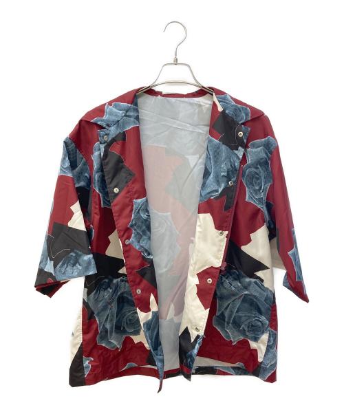 UNDERCOVER（アンダーカバー）UNDERCOVER (アンダーカバー) rose-print twill shirt レッド サイズ:3の古着・服飾アイテム