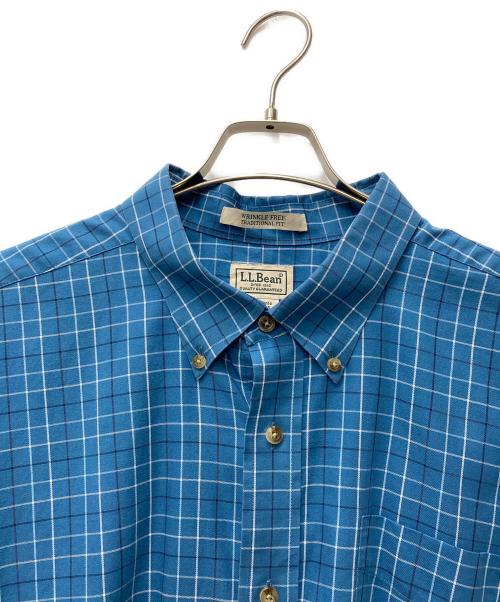 L.L.Bean（エルエルビーン）L.L.Bean (エルエルビーン) ボタンダウンチェックシャツ ブルー サイズ:XXLの古着・服飾アイテム