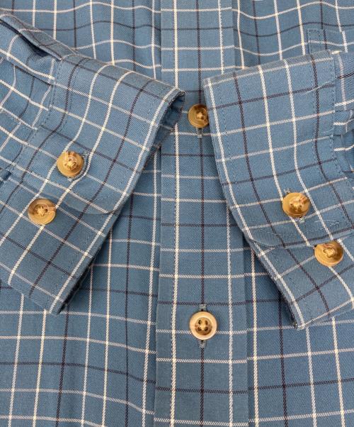 L.L.Bean（エルエルビーン）L.L.Bean (エルエルビーン) ボタンダウンチェックシャツ ブルー サイズ:XXLの古着・服飾アイテム
