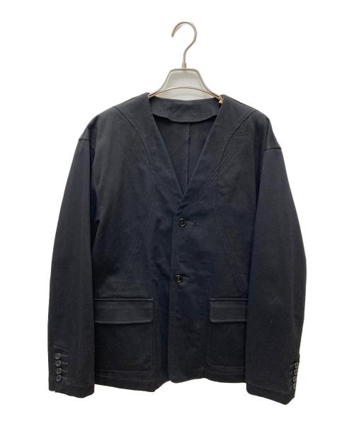 IHATOV（イーハトーブ）IHATOV (イーハトーブ) ノーカラージャケット ブラック サイズ:Mの古着・服飾アイテム