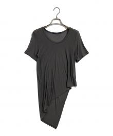 LIMI feu（リミフゥ）の古着「アシンメトリーカットソー」｜グレー