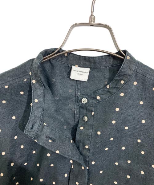 URBAN RESEARCH DOORS（アーバンリサーチドアーズ）URBAN RESEARCH DOORS (アーバンリサーチドアーズ) リネンドットフレアワンピース ブラック サイズ:Mの古着・服飾アイテム