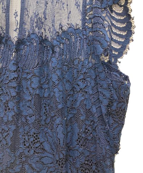 FRAY ID（フレイ アイディー）FRAY ID (フレイ アイディー) クレマチスレースワンピース ネイビー サイズ:1の古着・服飾アイテム