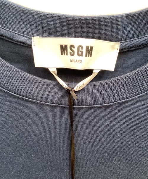 MSGM（エムエスジーエム）MSGM (エムエスジーエム) ロゴTシャツ ネイビー サイズ:Ｌの古着・服飾アイテム