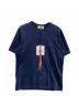 MSGM（エムエスジーエム）の古着「ロゴTシャツ」｜ネイビー