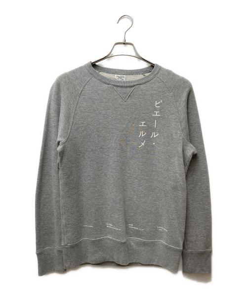 LOOPWHEELER（ループウィラー）LOOPWHEELER (ループウィラー) プリントスウェット グレー サイズ:SMALLの古着・服飾アイテム