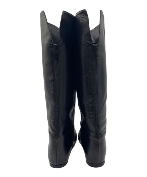 CORSO ROMA 9（コルソローマノーヴェ）CORSO ROMA 9 (コルソローマノーヴェ) ポインテッド ロングブーツ ブラック サイズ:37の古着・服飾アイテム