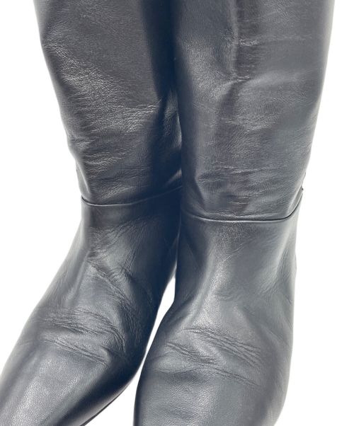 CORSO ROMA 9（コルソローマノーヴェ）CORSO ROMA 9 (コルソローマノーヴェ) ポインテッド ロングブーツ ブラック サイズ:37の古着・服飾アイテム