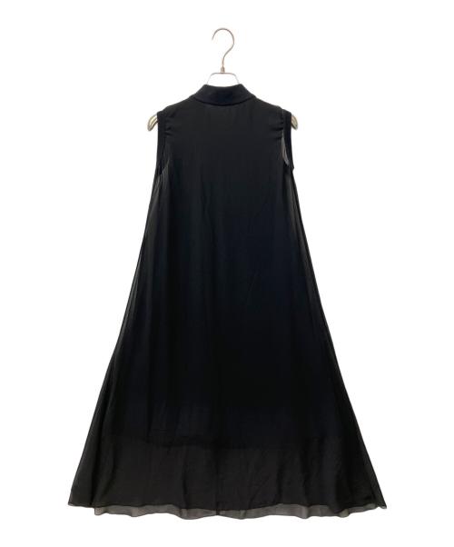 ANAYI（アナイ）ANAYI (アナイ) シフォンコンビスキッパー衿 ワンピース ブラック サイズ:34の古着・服飾アイテム