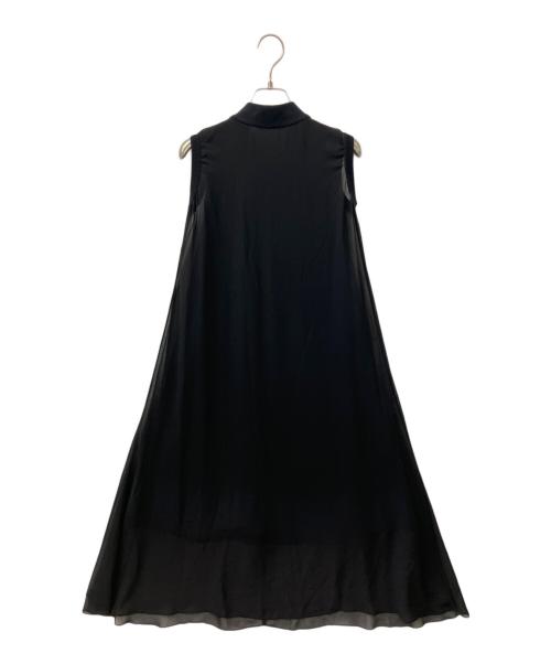 ANAYI（アナイ）ANAYI (アナイ) シフォンコンビスキッパー衿 ワンピース ブラック サイズ:34の古着・服飾アイテム