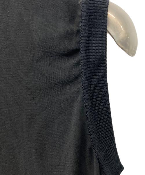 ANAYI（アナイ）ANAYI (アナイ) シフォンコンビスキッパー衿 ワンピース ブラック サイズ:34の古着・服飾アイテム