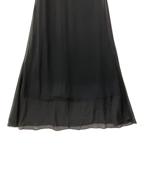 ANAYI（アナイ）ANAYI (アナイ) シフォンコンビスキッパー衿 ワンピース ブラック サイズ:34の古着・服飾アイテム