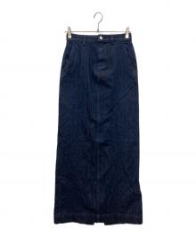 theory（セオリー）の古着「Drape Denim Maxi Trouser SK D　デニム ロングスカート」｜インディゴ