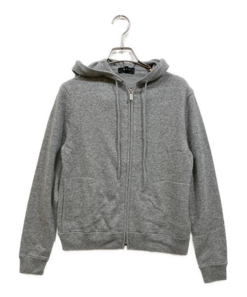 theory（セオリー）theory (セオリー) Cashmere 3 Zip Up Hoodie グレー サイズ:SIZE Pの古着・服飾アイテム