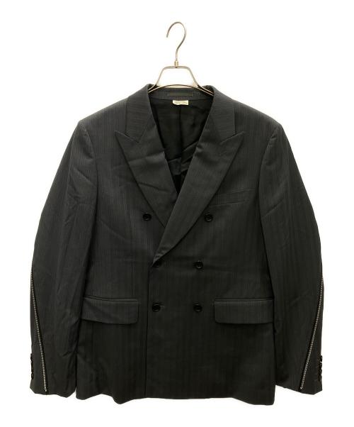 COMME des GARCONS HOMME DEUX（コムデギャルソン オム ドゥ）COMME des GARCONS HOMME DEUX (コムデギャルソン オム ドゥ) ジップデザインダブルジャケット グレー サイズ:Mの古着・服飾アイテム