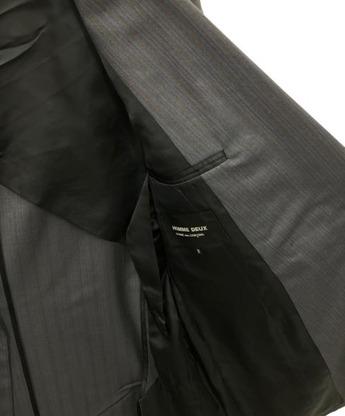 COMME des GARCONS HOMME DEUX（コムデギャルソン オム ドゥ）COMME des GARCONS HOMME DEUX (コムデギャルソン オム ドゥ) ジップデザインダブルジャケット グレー サイズ:Mの古着・服飾アイテム