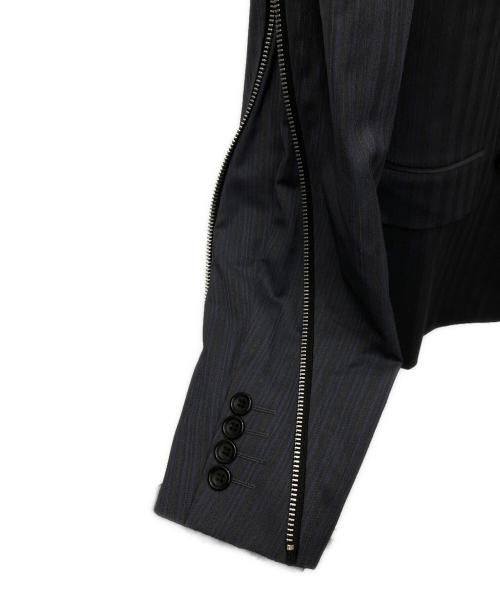 COMME des GARCONS HOMME DEUX（コムデギャルソン オム ドゥ）COMME des GARCONS HOMME DEUX (コムデギャルソン オム ドゥ) ジップデザインダブルジャケット グレー サイズ:Mの古着・服飾アイテム