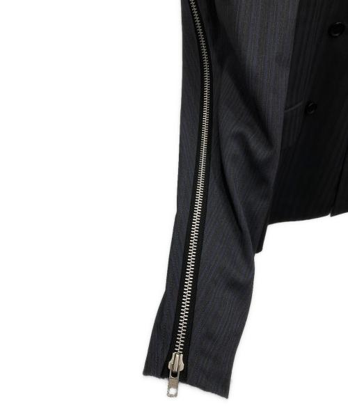 COMME des GARCONS HOMME DEUX（コムデギャルソン オム ドゥ）COMME des GARCONS HOMME DEUX (コムデギャルソン オム ドゥ) ジップデザインダブルジャケット グレー サイズ:Mの古着・服飾アイテム