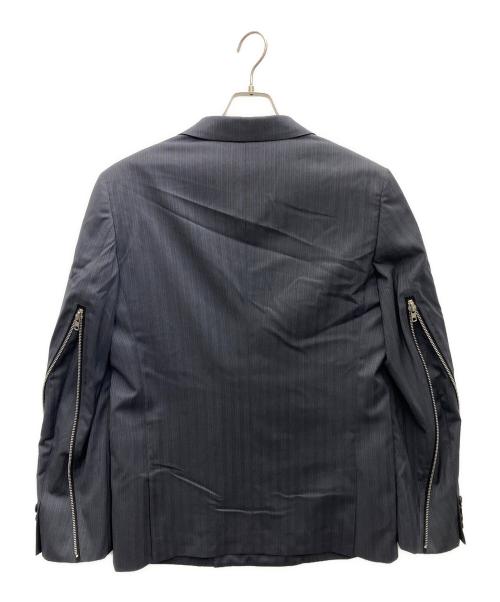 COMME des GARCONS HOMME DEUX（コムデギャルソン オム ドゥ）COMME des GARCONS HOMME DEUX (コムデギャルソン オム ドゥ) ジップデザインダブルジャケット グレー サイズ:Mの古着・服飾アイテム