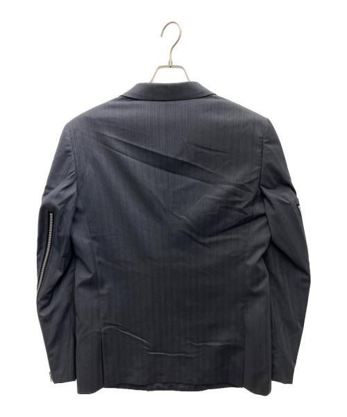 COMME des GARCONS HOMME DEUX（コムデギャルソン オム ドゥ）COMME des GARCONS HOMME DEUX (コムデギャルソン オム ドゥ) ジップデザインダブルジャケット グレー サイズ:Mの古着・服飾アイテム