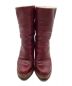 CELINE (セリーヌ) ウェッジソールブーツ ワインレッド サイズ:37：9000円