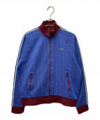 LACOSTEラコステ）の古着「モノグラムジャカードトラックジャケット SF0856」｜ブルー×バーガンディ
