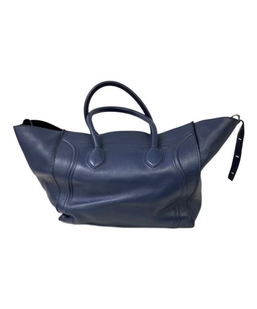 CELINE（セリーヌ）CELINE (セリーヌ) レザーハンドバッグ ネイビーの古着・服飾アイテム