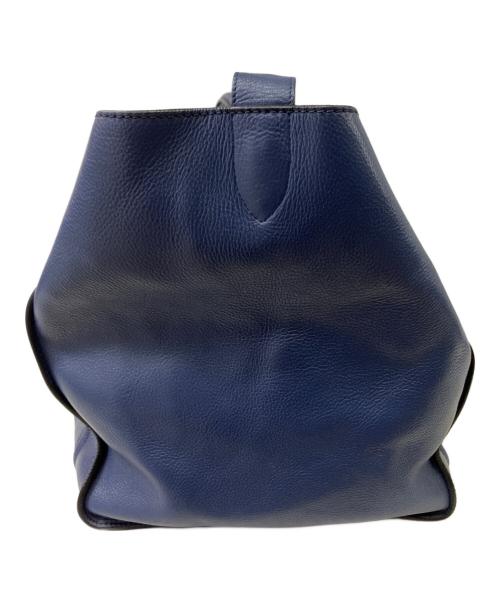 CELINE（セリーヌ）CELINE (セリーヌ) レザーハンドバッグ ネイビーの古着・服飾アイテム