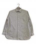 nanamicaナナミカ）の古着「Regular Collar Stripe Wind Shirt」｜ブラック×ホワイト