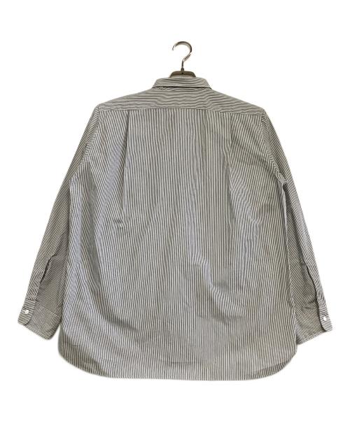 nanamica（ナナミカ）nanamica (ナナミカ) Regular Collar Stripe Wind Shirt ブラック×ホワイト サイズ:XSの古着・服飾アイテム