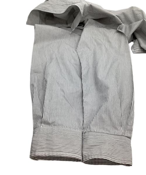 nanamica（ナナミカ）nanamica (ナナミカ) Regular Collar Stripe Wind Shirt ブラック×ホワイト サイズ:XSの古着・服飾アイテム