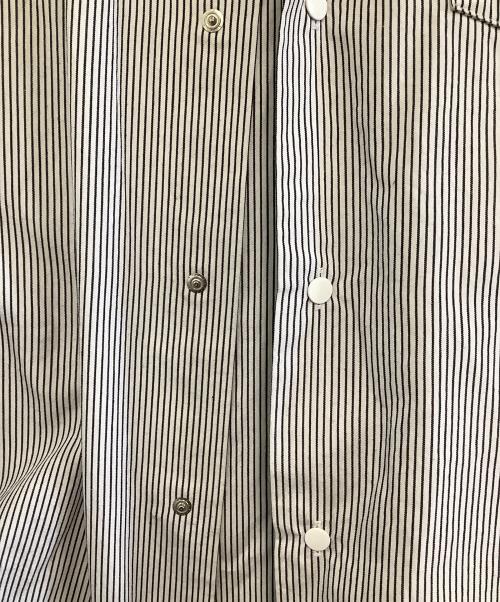 nanamica（ナナミカ）nanamica (ナナミカ) Regular Collar Stripe Wind Shirt ブラック×ホワイト サイズ:XSの古着・服飾アイテム