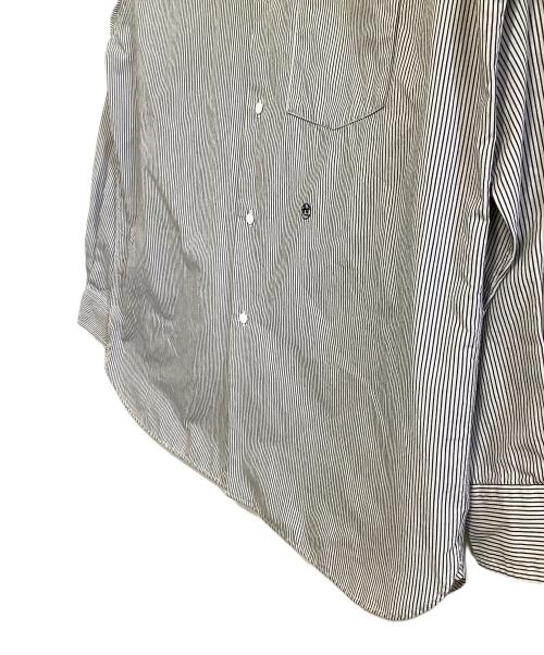 nanamica（ナナミカ）nanamica (ナナミカ) Regular Collar Stripe Wind Shirt ブラック×ホワイト サイズ:XSの古着・服飾アイテム