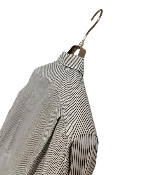 nanamica（ナナミカ）nanamica (ナナミカ) Regular Collar Stripe Wind Shirt ブラック×ホワイト サイズ:XSの古着・服飾アイテム