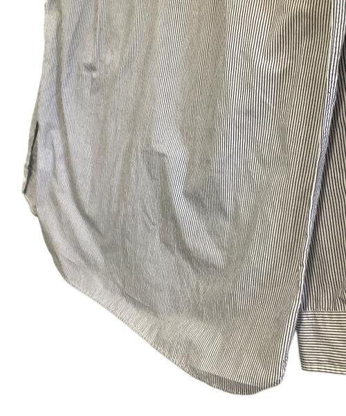 nanamica（ナナミカ）nanamica (ナナミカ) Regular Collar Stripe Wind Shirt ブラック×ホワイト サイズ:XSの古着・服飾アイテム