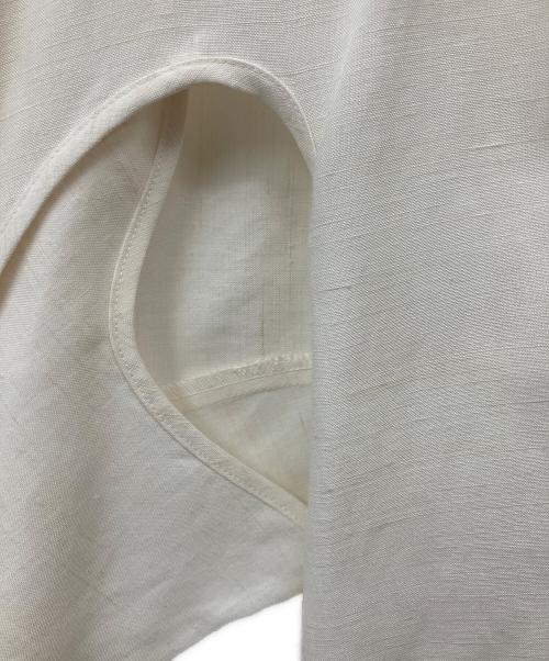 Mame Kurogouchi（マメクロゴウチ）mame kurogouchi (マメクロゴウチ) Viscose Hemp Round Shirt ベージュ サイズ:1の古着・服飾アイテム