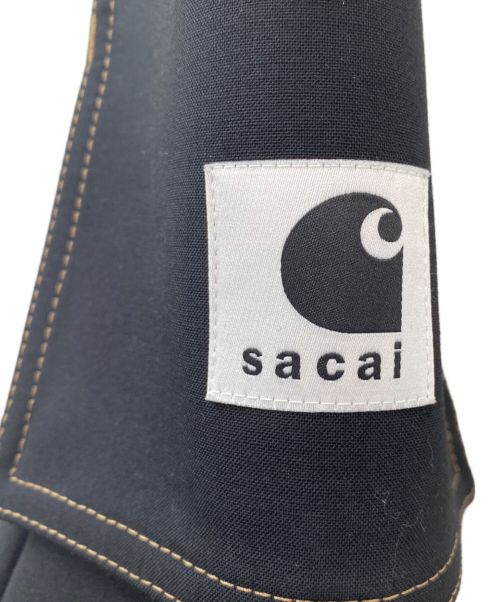 sacai（サカイ）sacai (サカイ) CarHartt (カーハート) WIP Suiting Bonding Skirt ブラック サイズ:1の古着・服飾アイテム