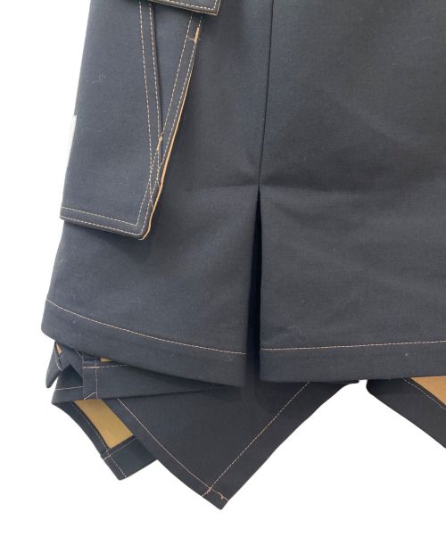 sacai（サカイ）sacai (サカイ) CarHartt (カーハート) WIP Suiting Bonding Skirt ブラック サイズ:1の古着・服飾アイテム