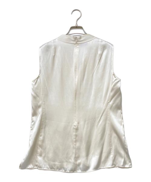 AKRIS（アクリス）AKRIS (アクリス) シルクノースリーブブラウス アイボリー サイズ:38の古着・服飾アイテム