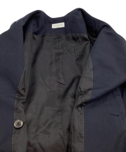 DRIES VAN NOTEN（ドリスヴァンノッテン）DRIES VAN NOTEN (ドリスヴァンノッテン) ノーカラーベルテッドジャケット ネイビー サイズ:34の古着・服飾アイテム
