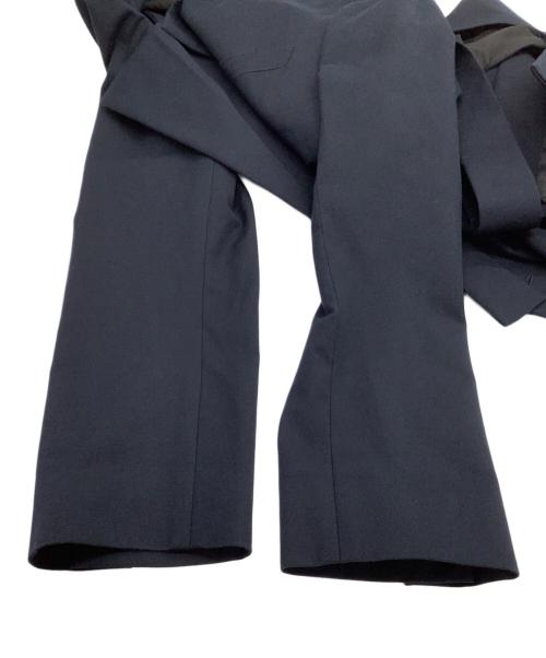 DRIES VAN NOTEN（ドリスヴァンノッテン）DRIES VAN NOTEN (ドリスヴァンノッテン) ノーカラーベルテッドジャケット ネイビー サイズ:34の古着・服飾アイテム